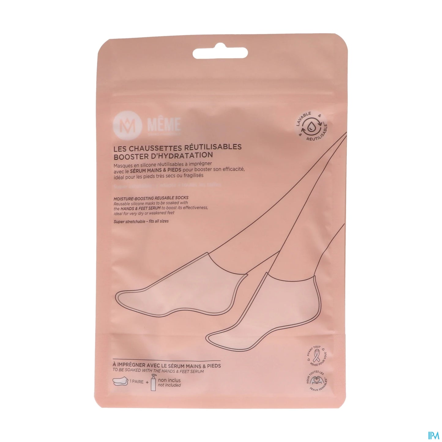 MÊME Chaussettes Réutilisables Booster d'Hydratation 1 paire