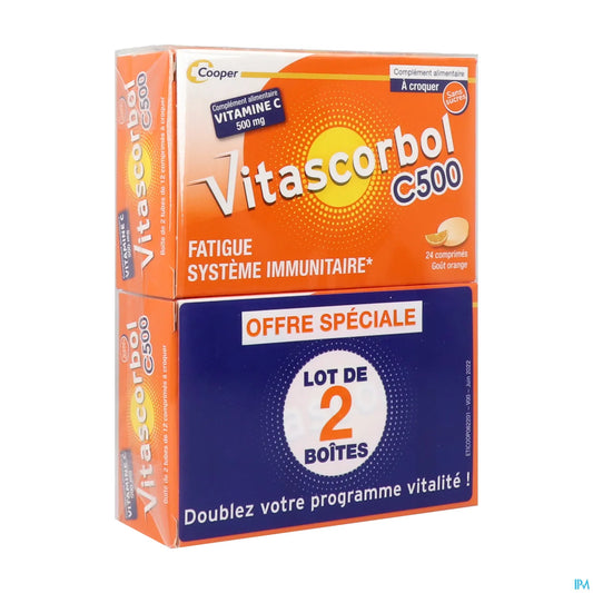 Cooper Vitascorbol C500 48 Comprimés Boost Immunité