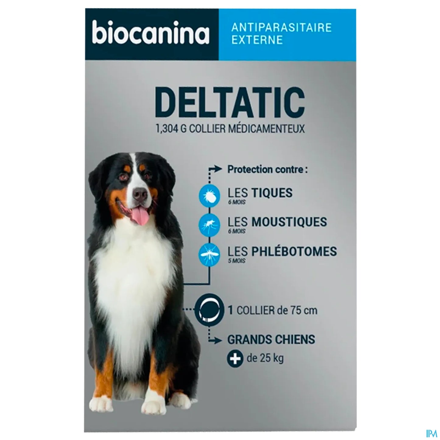 Deltatic Collier Antiparasitaire Grand Chien 75 cm