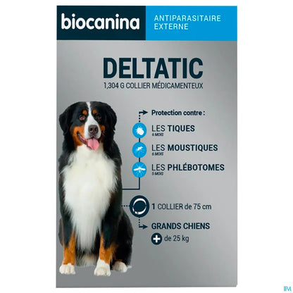 Deltatic Collier Antiparasitaire Grand Chien 75 cm