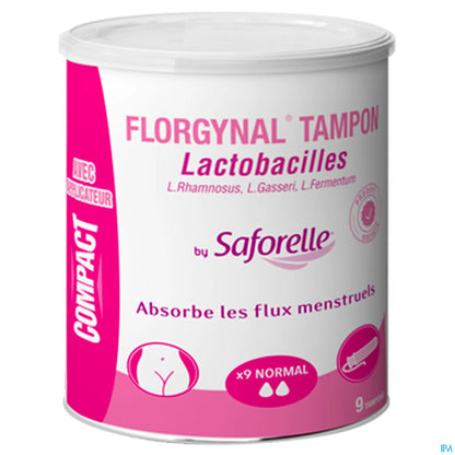 Saforelle Florgynal Probiotic Tampons with Compact Applicator Normal 9 Units