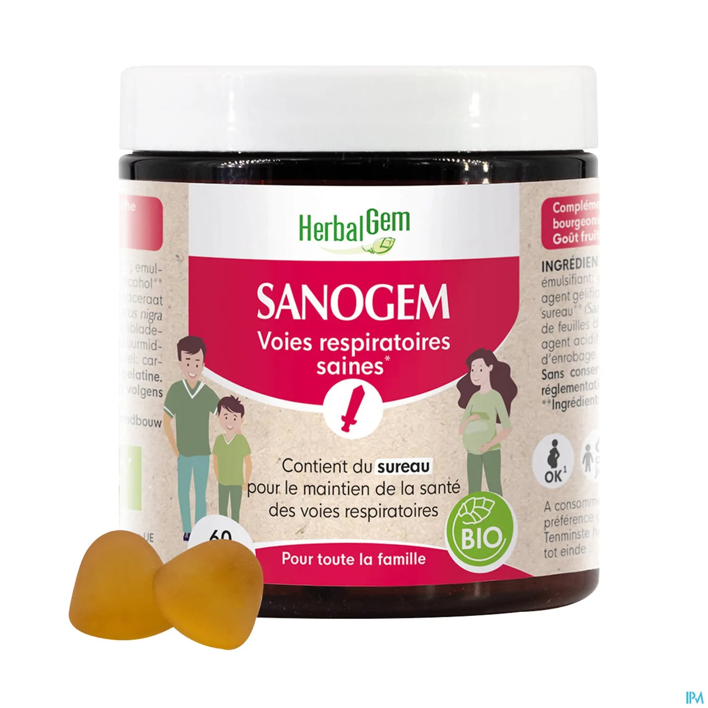 Caramelle gommose biologiche Sanogem 60 unità.