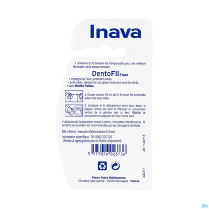 DentoFil Fluor Fil Dentaire Menthe Fraiche 35m