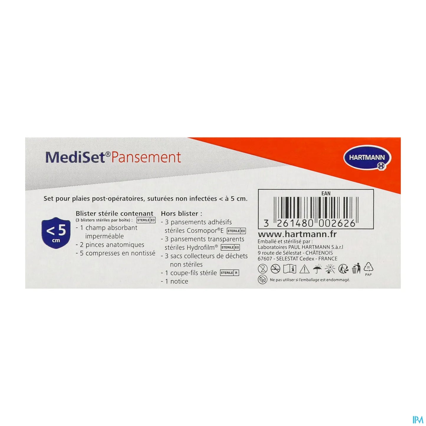 Medicazione post-operatoria Mediset per piccole ferite X3