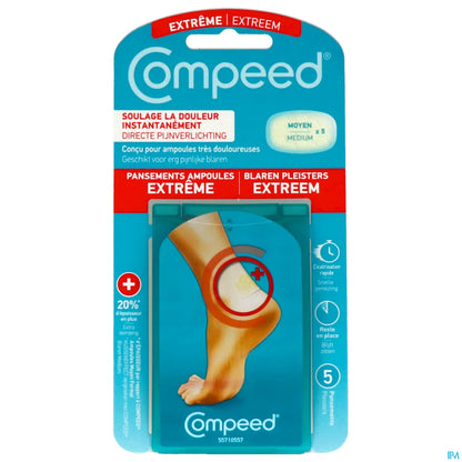 5 Pansements Ampoule Extrême Moyen Format 4.2 x 6.8cm