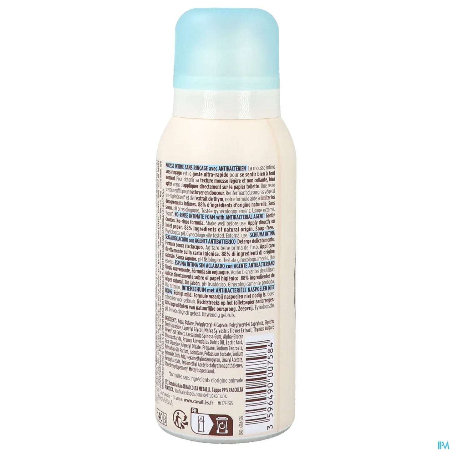 Rogé Cavaillès Antibacterial No-Rinse Intimate Foam 100ml