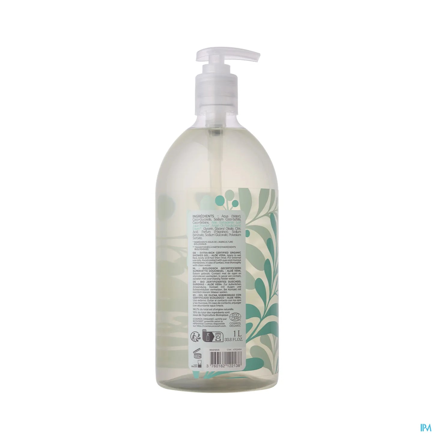 Green Nature Gel Douche Surgras Aloe Vera Bio 1L
