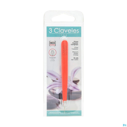 Pince à Épiler Mors Crabe Orange 9cm