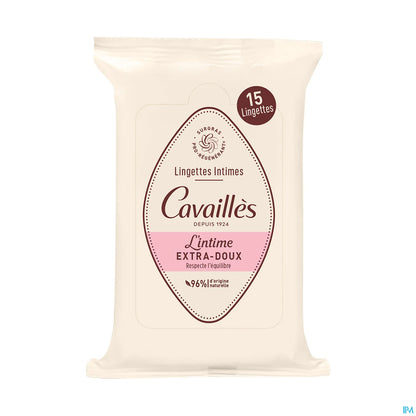 Rogé Cavaillès Lingettes Intimes Extra-Douces 15 Unités