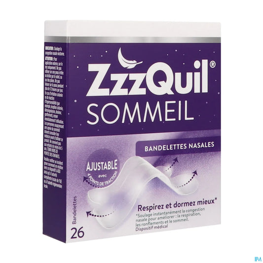ZzzQuil Sommeil Bandelette Nasale boite de 26