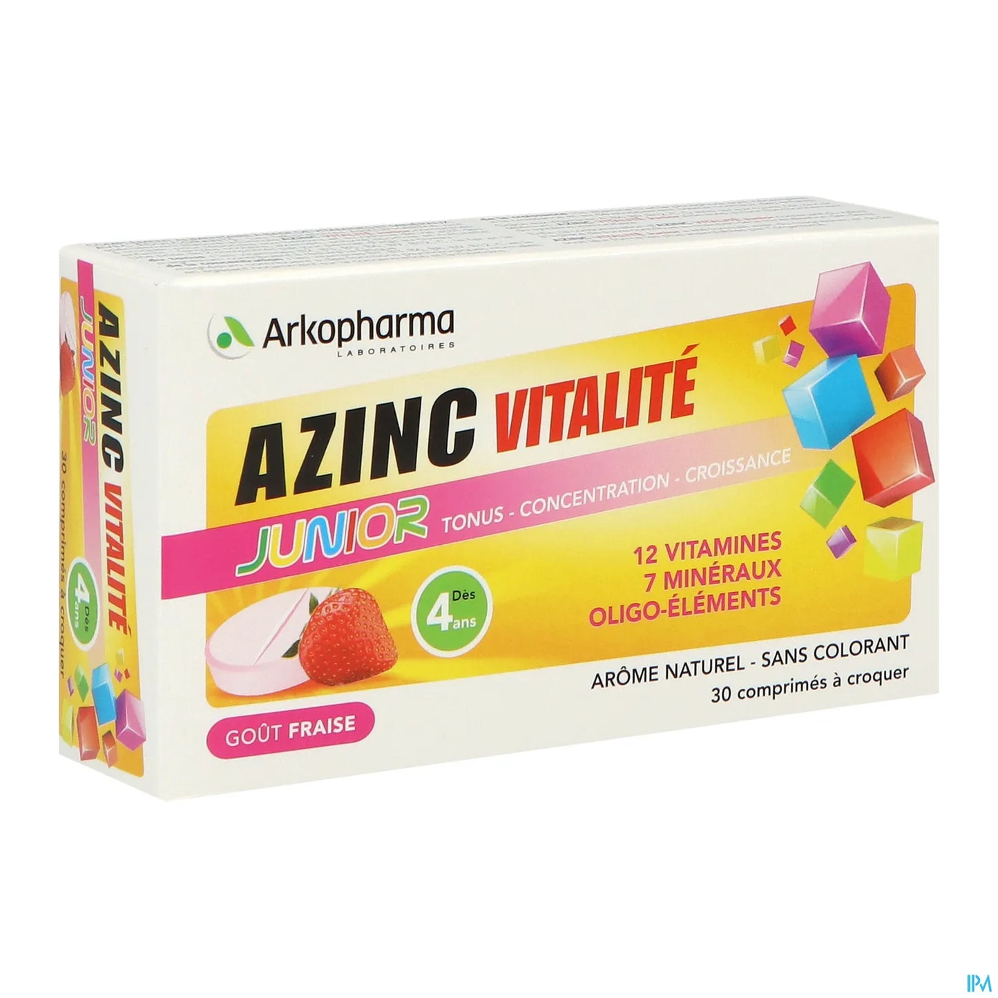 Azinc Vitalité Junior 30 Comprimés à Croquer Goût Fraise