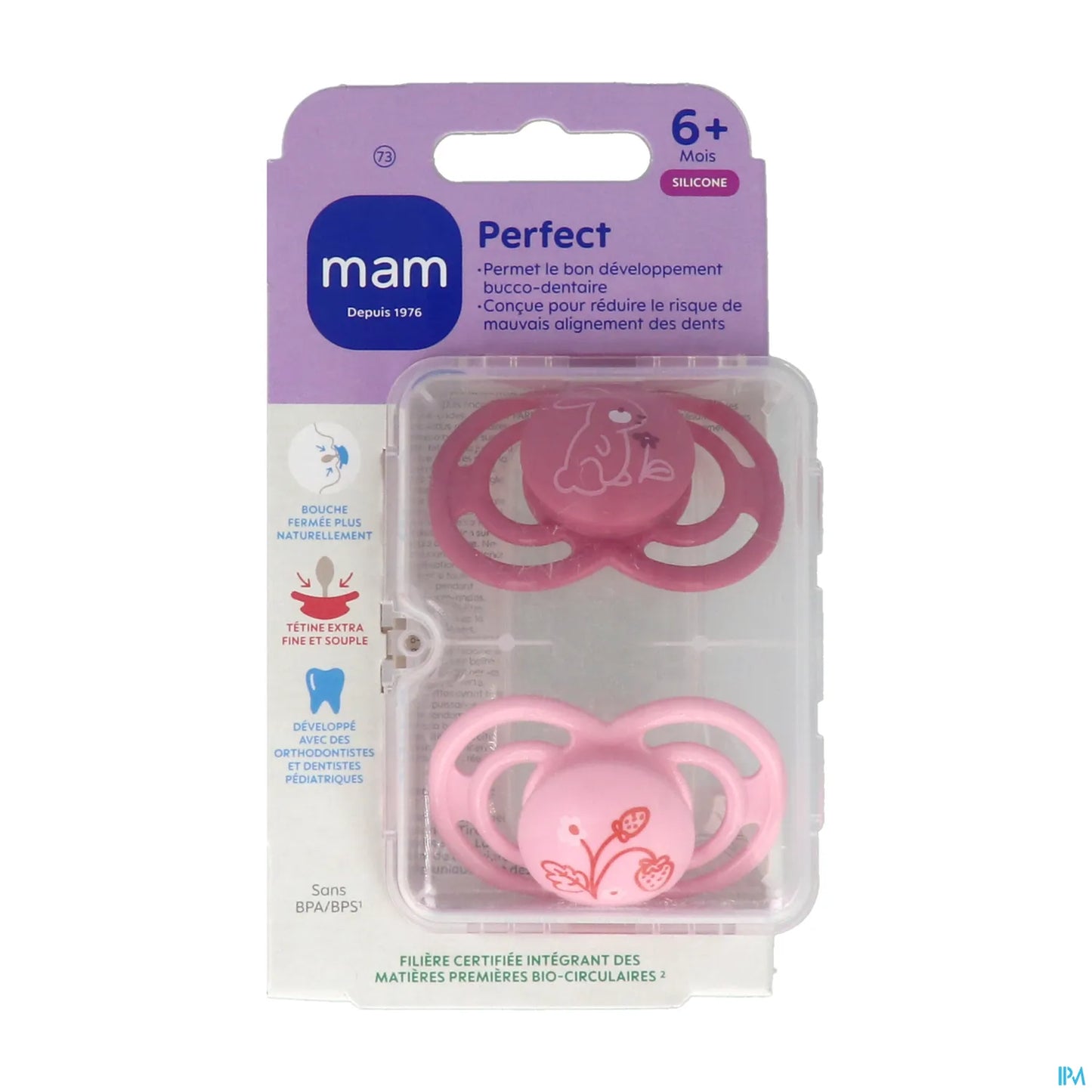 Perfect Sucettes Silicone +6 Mois Lot de 2 Animaux