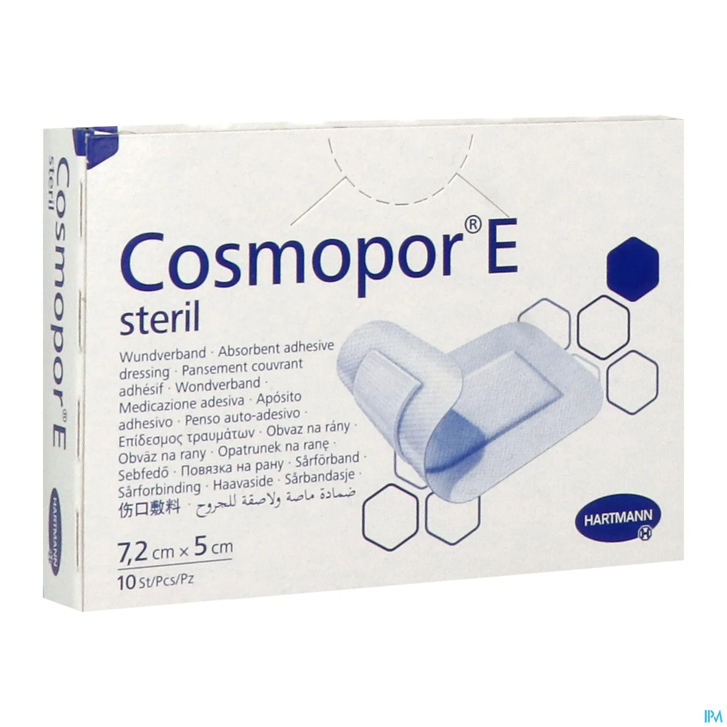 Cosmopor E Pansements Stériles 7.2cm x 5cm 10 Pièces