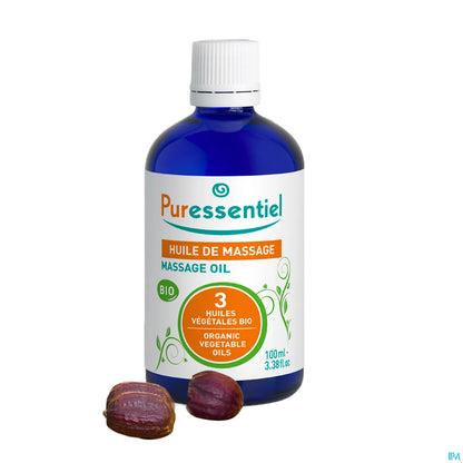 Huile de Massage Bio 100ml Aux 3 Huiles Végétales