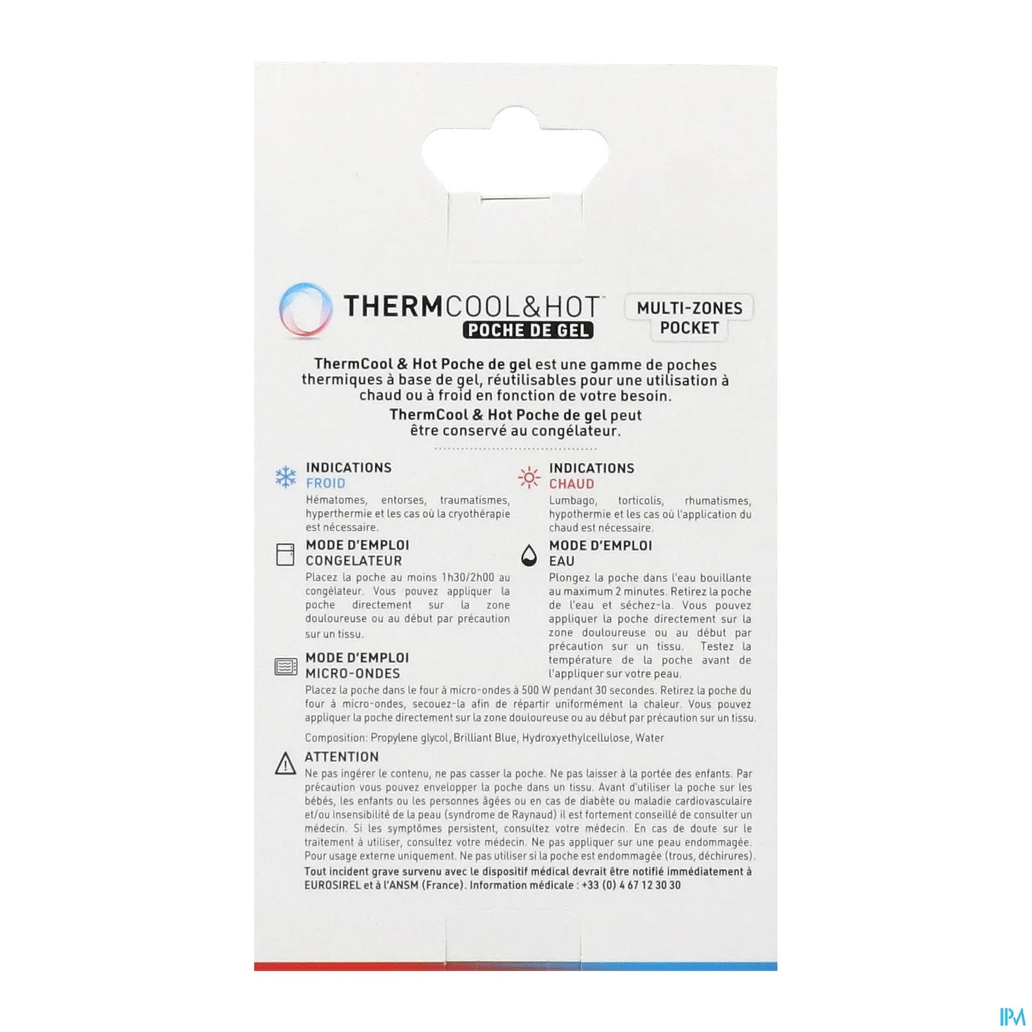 ThermCool Hot Gel Multi-Zones Pocket 11x11 cm