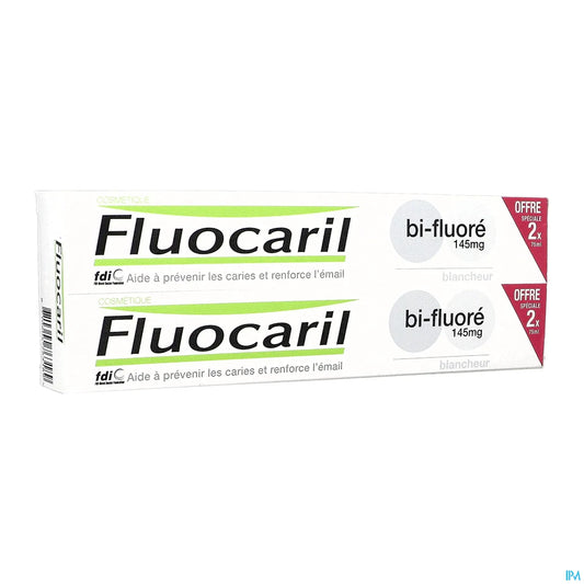 Dentifrice Bi-Fluoré Blancheur 145mg 2x75ml