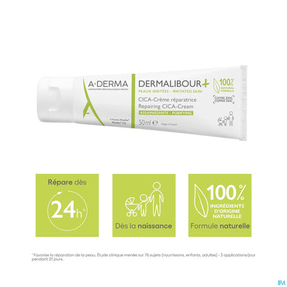 Dermalibour+ CICA Crème Réparatrice Assainissante 50ml