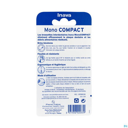 Mono Compact Brossette Jaune Blister de 4