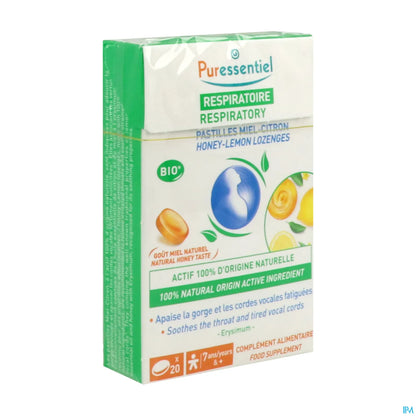 Pastiglie respiratorie Miele Limone 20 pastiglie