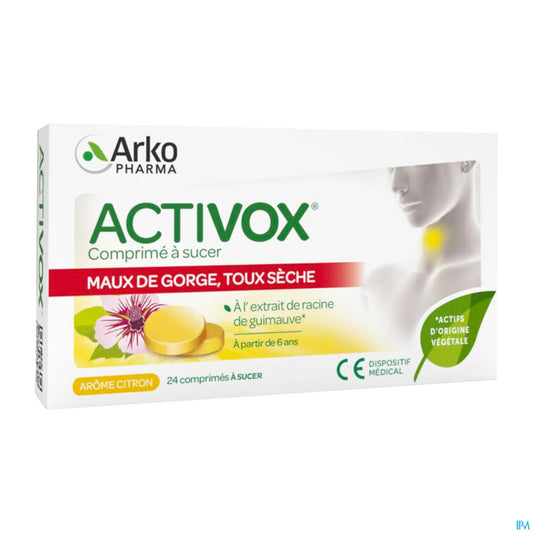 Activox Citron 24 Comprimés à Sucer