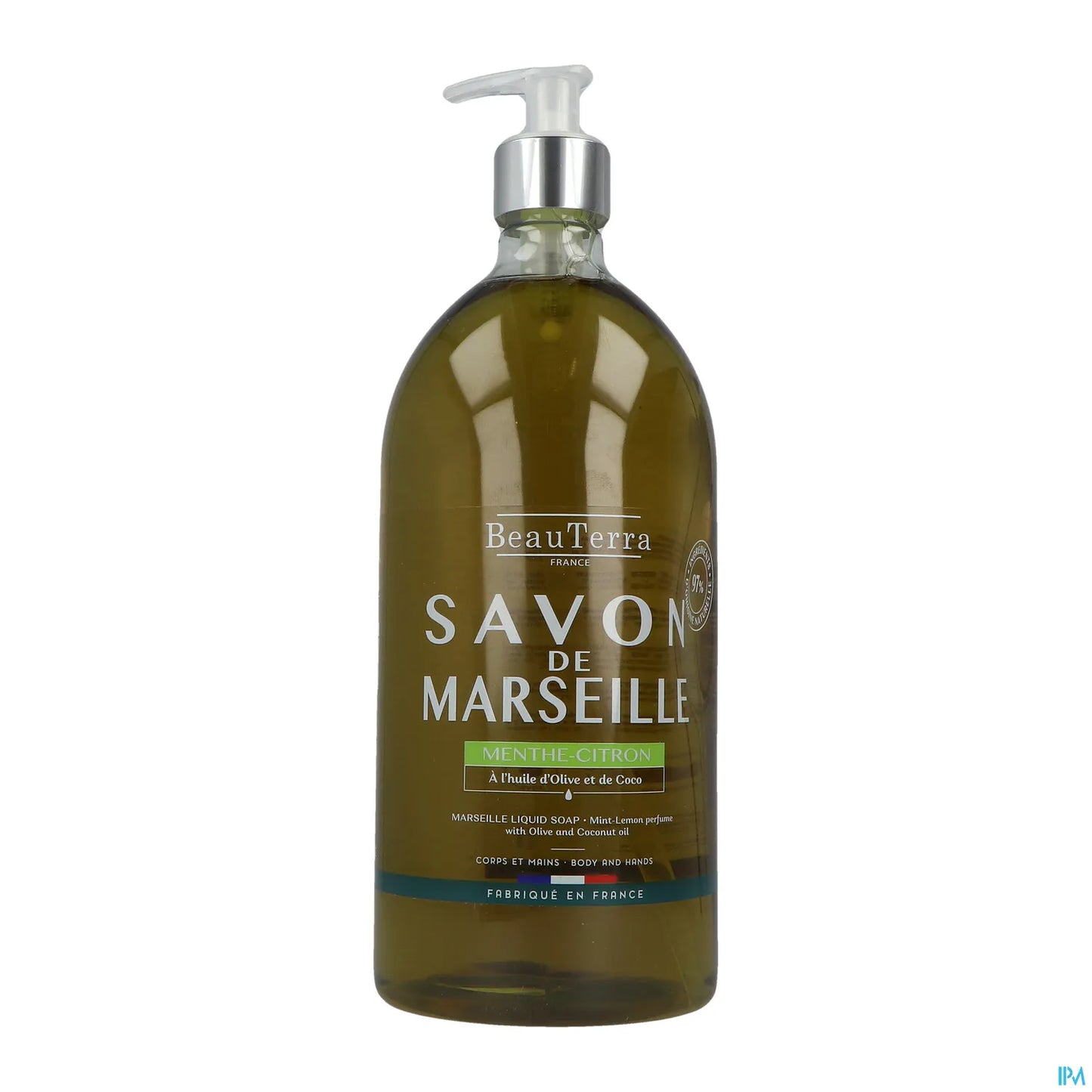 Savon de Marseille Menthe Citron Corps Et Mains 1L