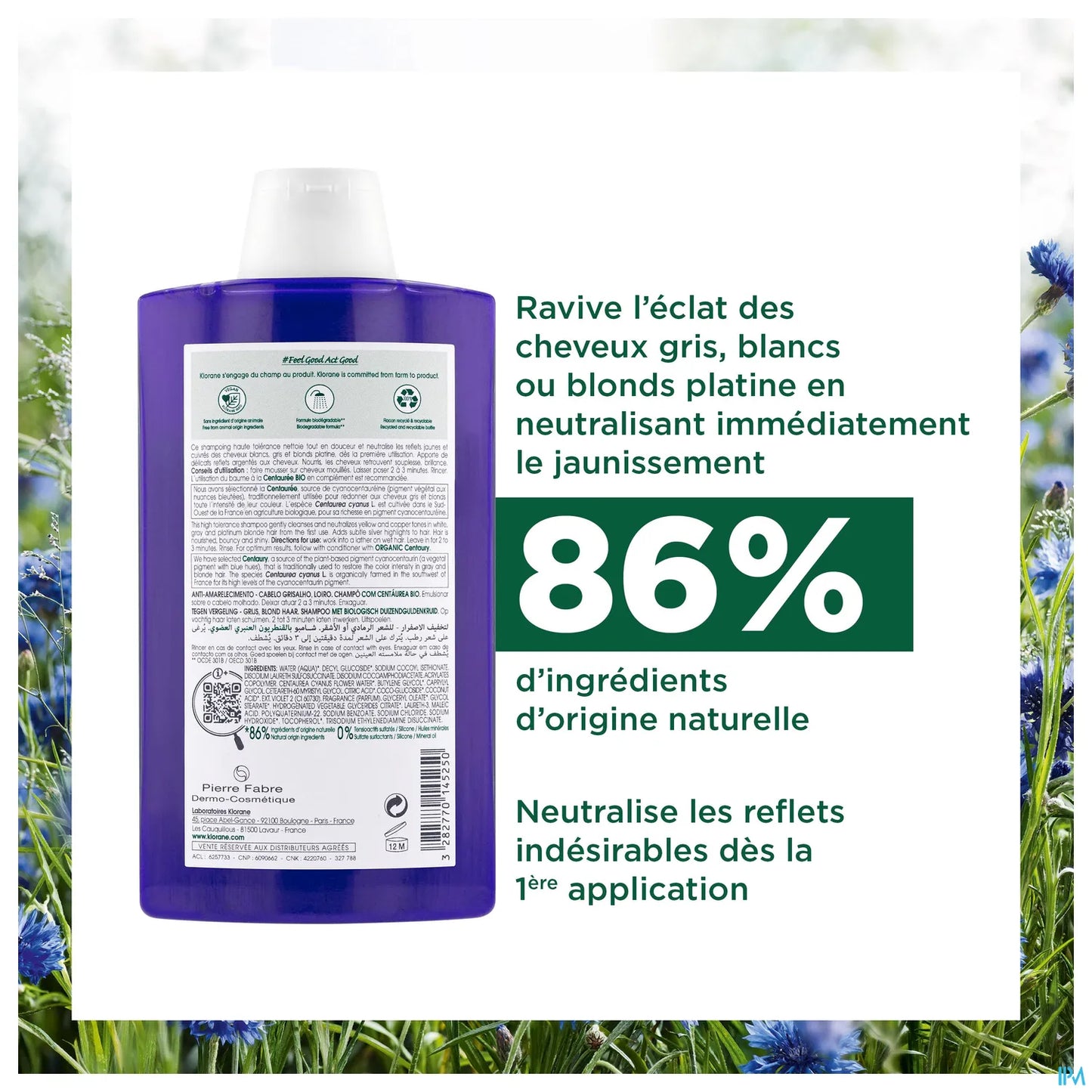 Shampooing Antijaunissant à la Centaurée Bio 400ml