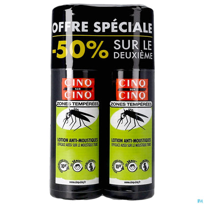 Pack of 2 Mosquito Repellent Lotions for Temperate Zones, France and Europe, 100ml