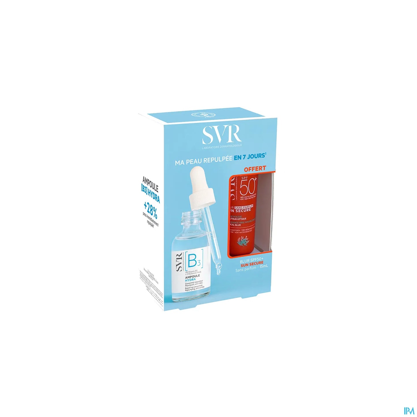 Ampoule B Hydra 30 mL + Blur Sans Parfum Indice 50+ 15 mL