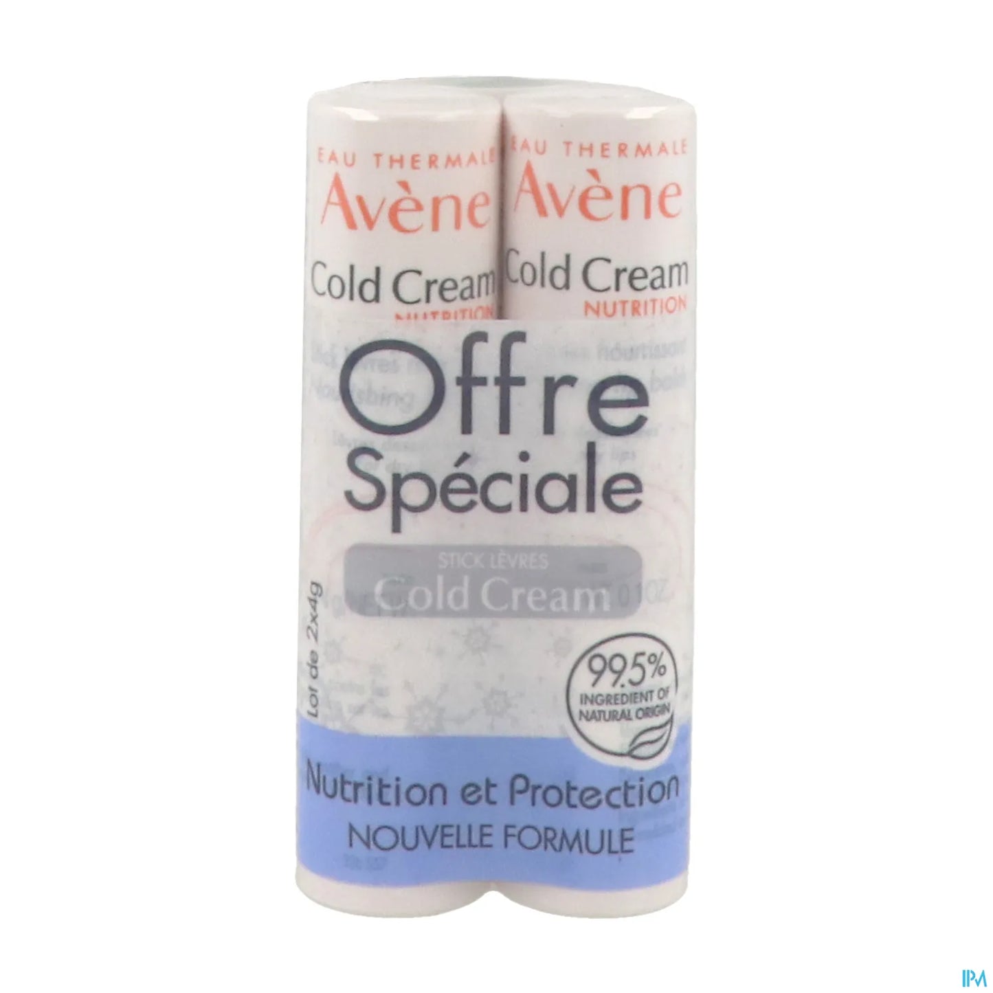 Cold Cream Stick Lèvres Nutrition Lot de 2x4g