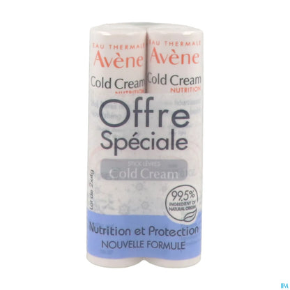 Cold Cream Stick Lèvres Nutrition Lot de 2x4g