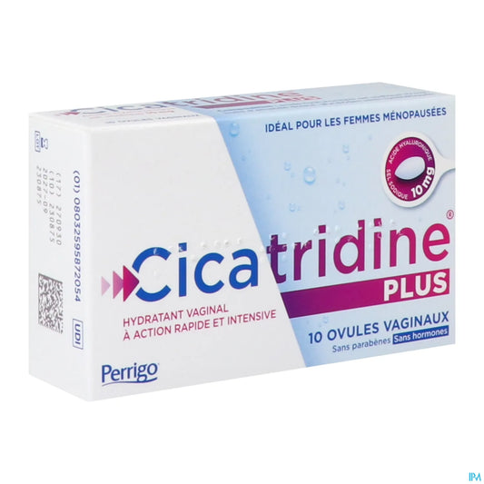 HRA Pharma Cicatridine Plus Fast-Acting Moisturizing Vaginal Ovules x10
