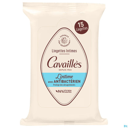 Rogé Cavaillès Lingettes Intimes Anti-bactériennes 15 Units