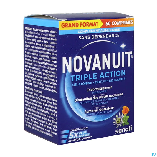 Sanofi Novanuit Triple Action Grand Format 60 Comprimés