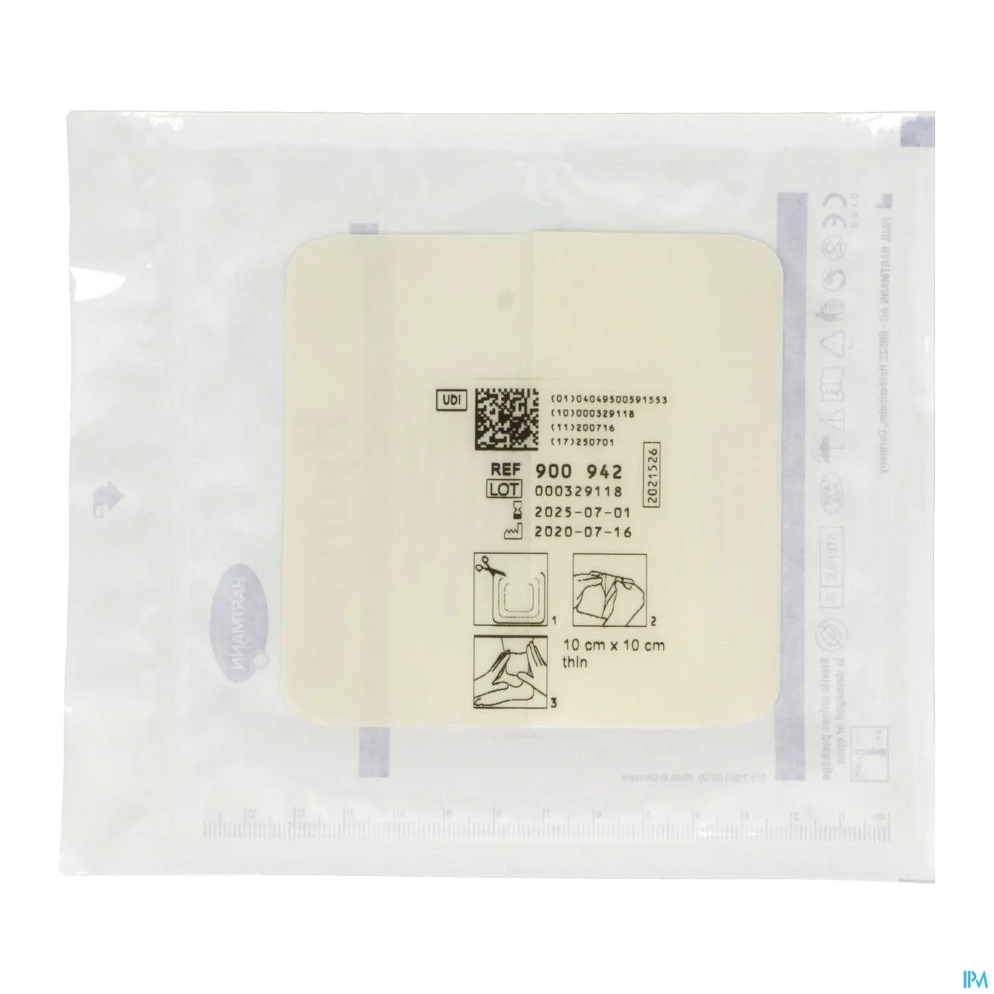 Hydrocoll Thin Pansement Hydrocolloïde 10x10 cm boîte de 10