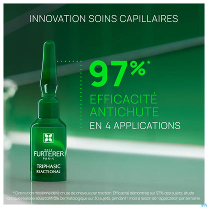 Triphasic Traitement 2 En 1 Antichute Réactionnelle 12 Ampoules 5 Ml