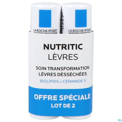 Nutritic Lèvres Lot de 2 x 4,7 ml