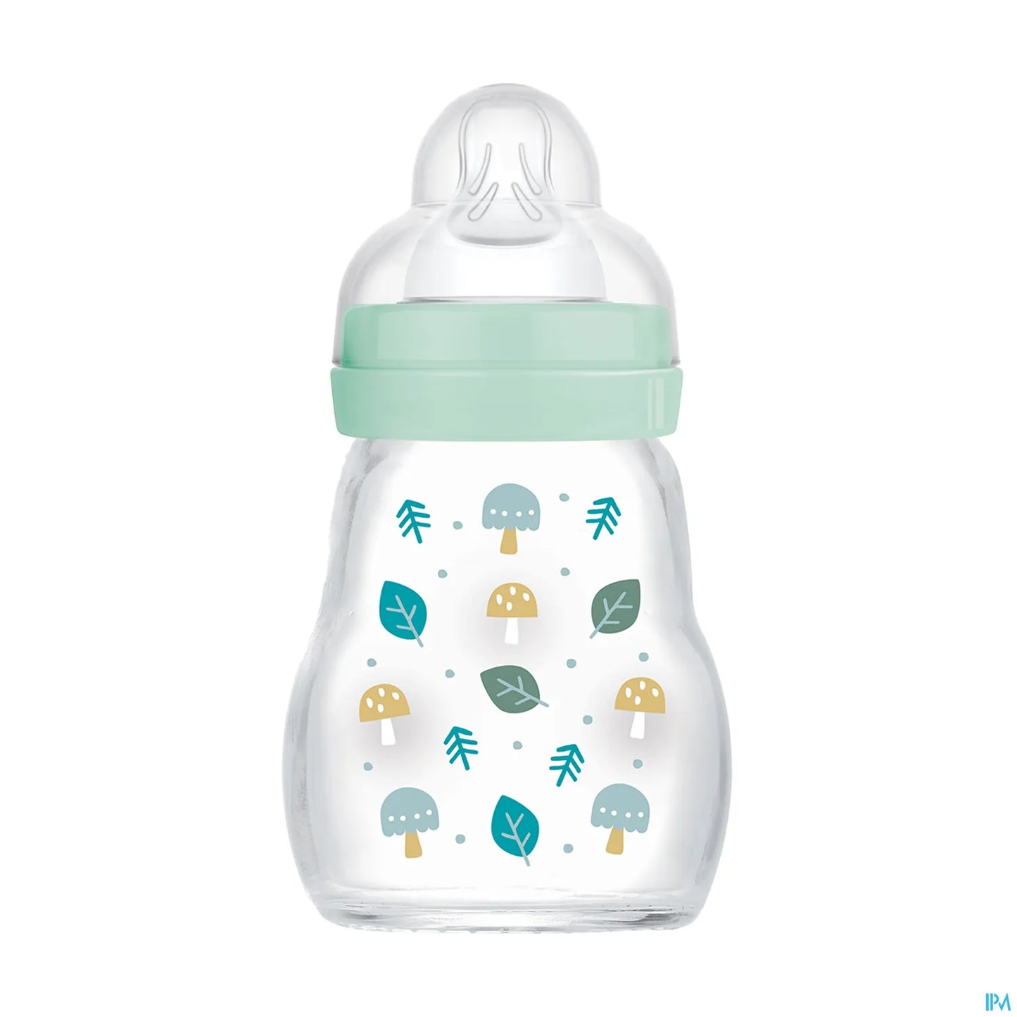 Biberon en Verre Premium 170 Ml Nature Aqua 0 Mois et Tétine SkinsSoft Débit 1
