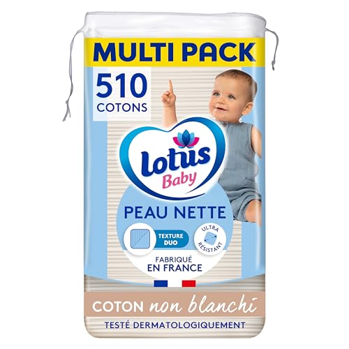 Baby Peau Nette Maxi Carrés en Coton - Paquet de 85
