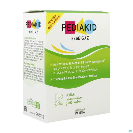 Ineldea Pediakid Bébé Gaz 12 Sticks