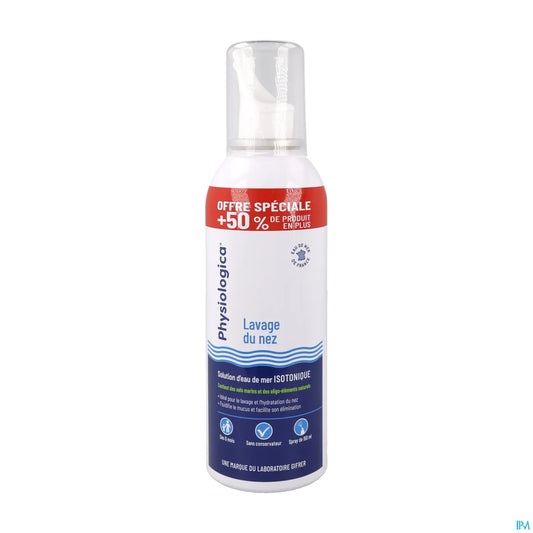 Physiologica Solution d'Eau de Mer Isotonique Spray Nasal 150ml