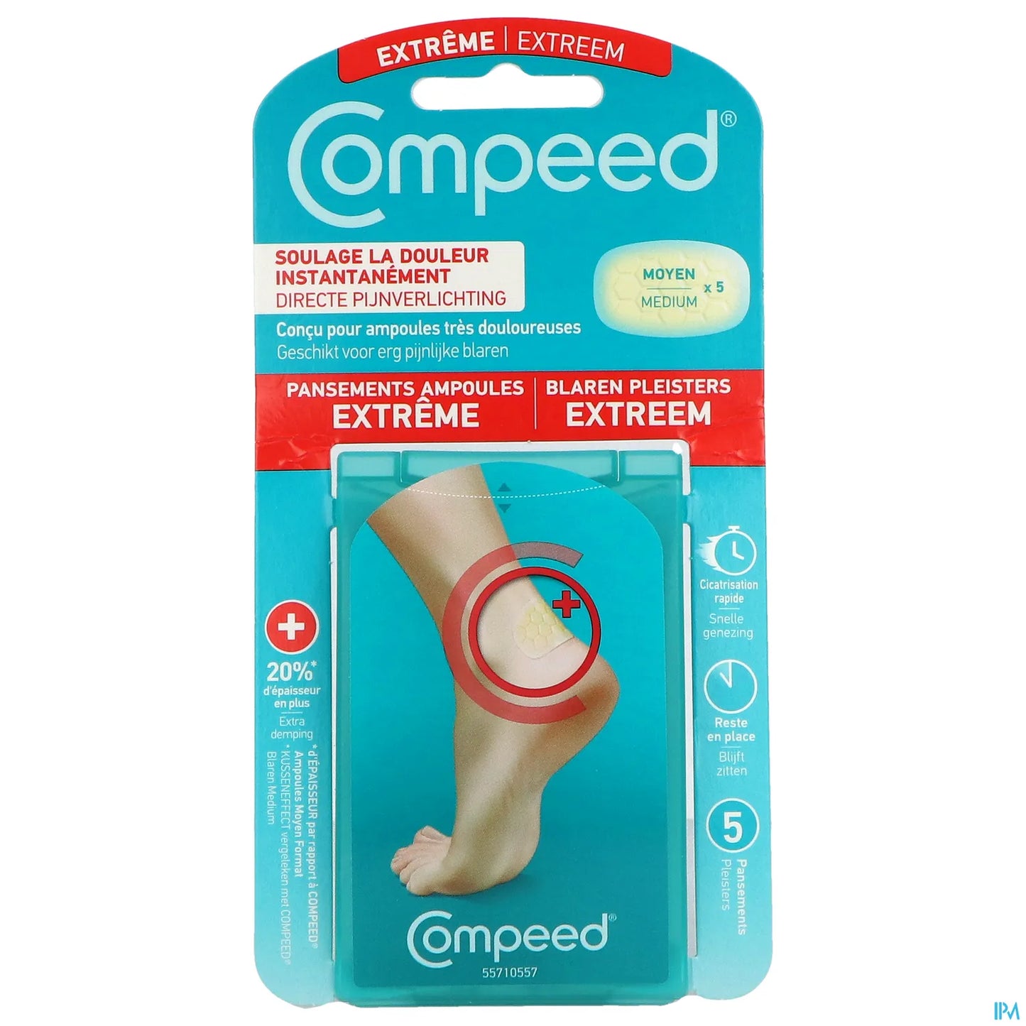 5 Pansements Ampoule Extrême Moyen Format 4.2 x 6.8cm