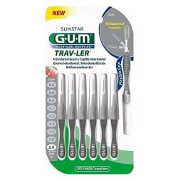 GUM Trav-ler Interdental Brush 1618 2.0mm Grey 6 Units