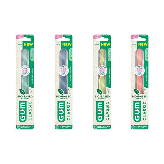 G.U.M Classic Brosse à Dents Bio-Sourcée Ultra Souple Compacte X1