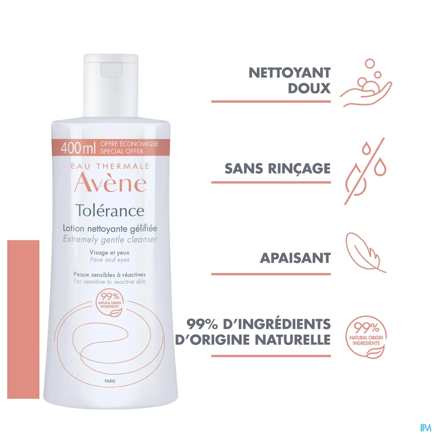 Tolérance Lotion Nettoyante Gélifiée 400ml