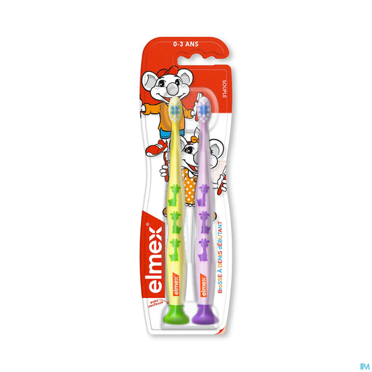 Brosse à Dents Débutant 0-3 Ans Lot de 2