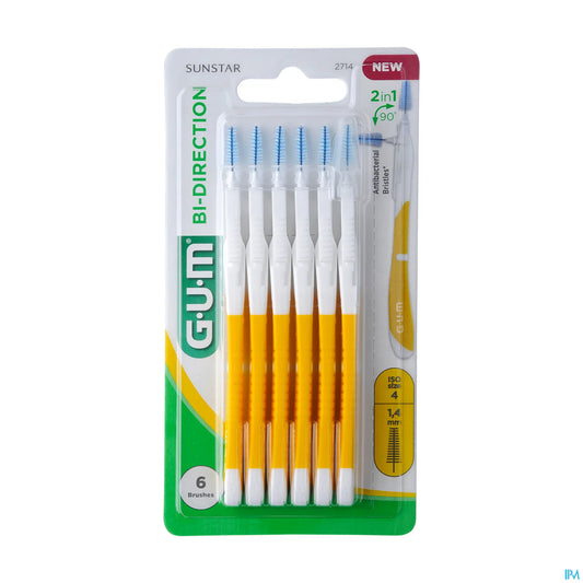 G.U.M Bi-Direction Brossettes Interdentaires Ultra Fine 1.4mm x6