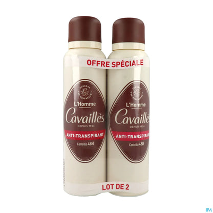 Rogé Cavaillès Absorb+ Homme Anti-Perspirant 48H Spray Pack of 2 x 150 ml