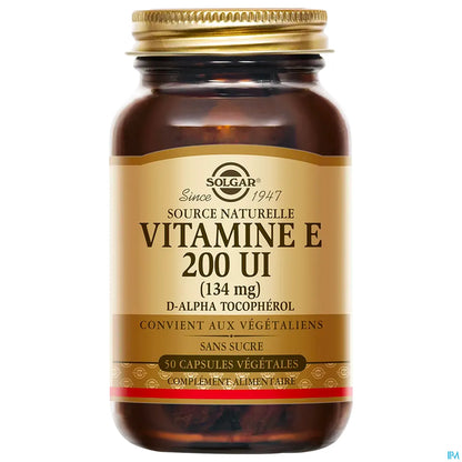 Vitamine E 200 UI Softgels Végétariens 50 Capsules