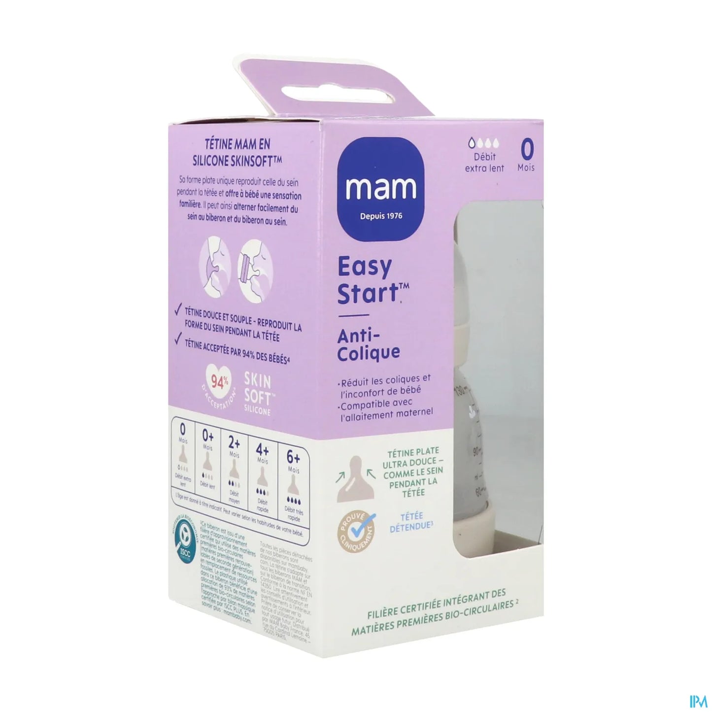 Biberon Easy Start Anti-Colique 130 ml 0 Mois Débit 0 Sable
