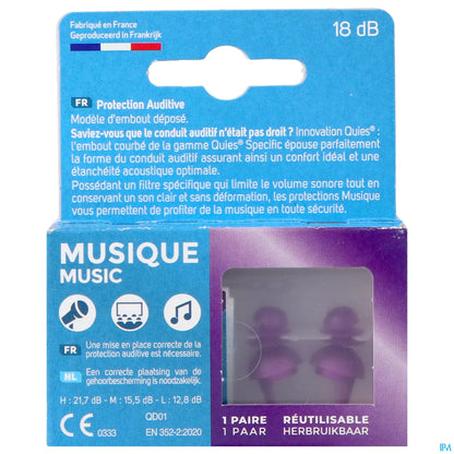 Music Specific Hearing Protection 1 Pair